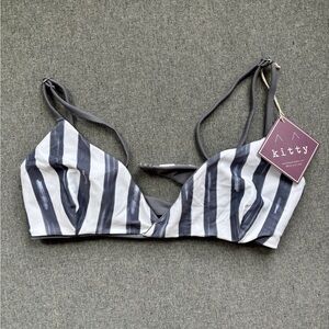 Kitty and Vibe Reversible Triangle Bikini Top